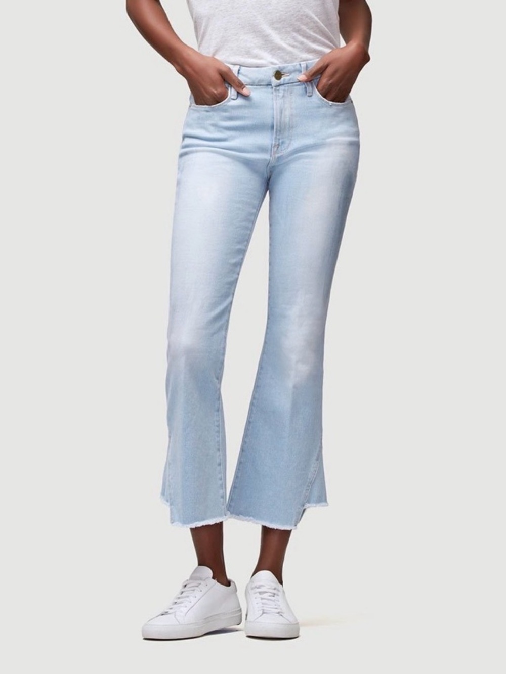 FRAME Le Crop Mini Boot Pleasant Light Wash Jeans